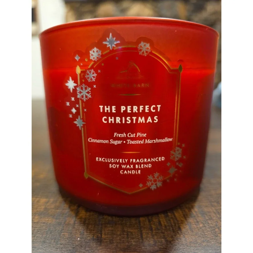 Bath and Body Works The Perfect Christmas 3 Wick Scented Candle 14.5 oz No Lid